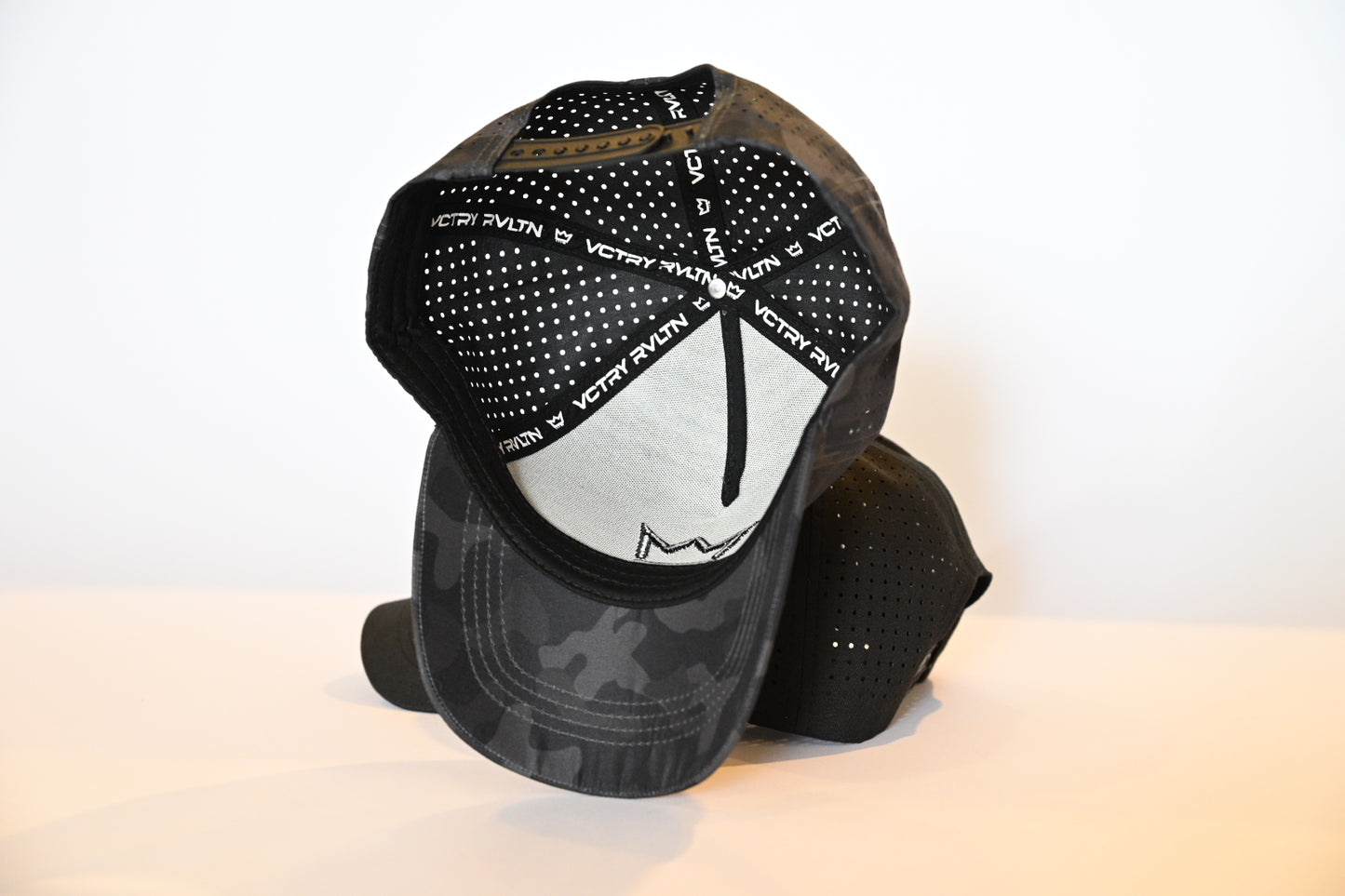 VCTRY Laser Cut Snapback - Black Camo