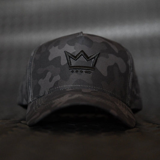 VCTRY Laser Cut Snapback - Black Camo